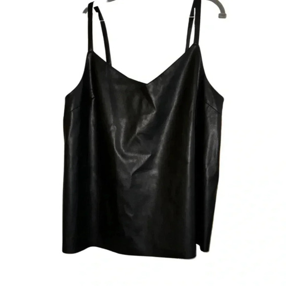 Universal Standard Fatima Black Faux Leather Camisole Size M 18/20 - Picture 2 of 5
